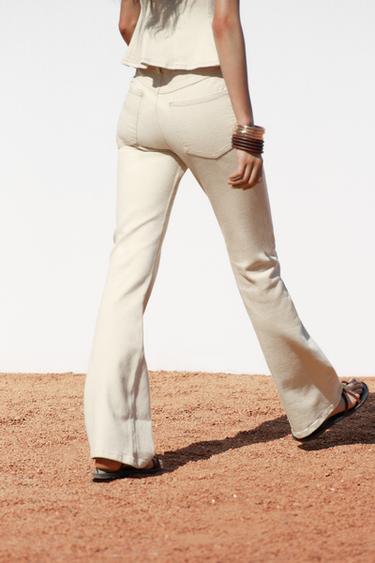 Z1975 FLARED HIGH-WAIST JEANS - Sand by Zara - Image 3