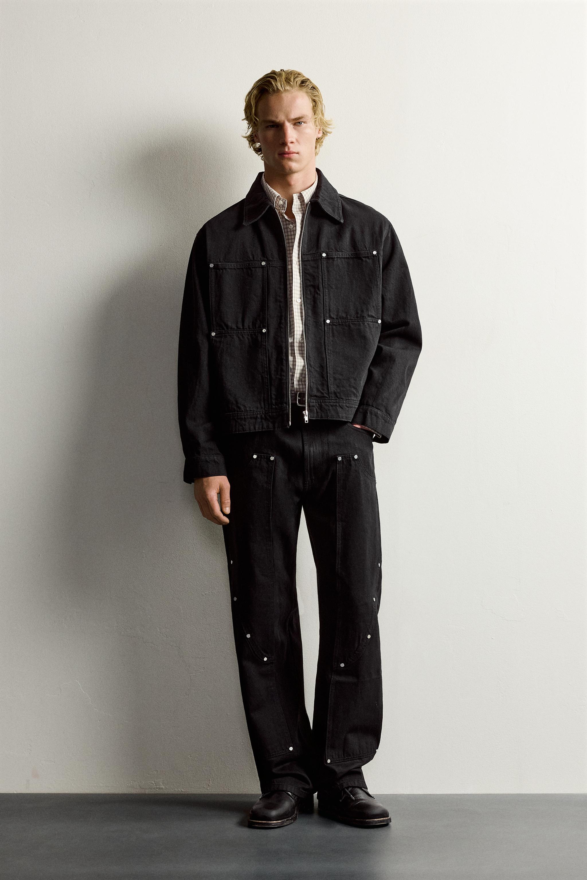 RELAXED FIT JACKET WITH RIVETS