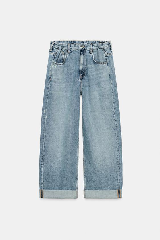 JEAN ZW COLLECTION BAGGY FIT TAILLE HAUTE - Bleu moyen de Zara - Image 7
