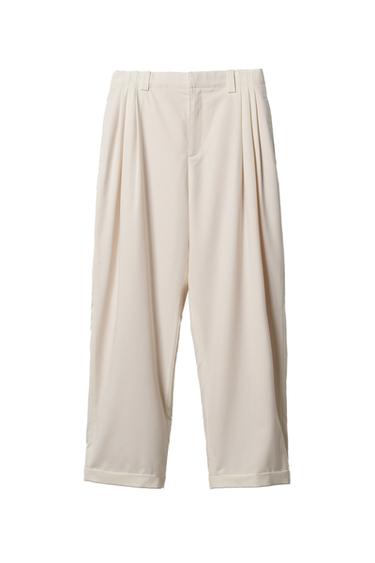 Zara PLEATED SUIT PANTS WILLY CHAVARRIA X ZARA - Ivory