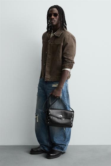 CROSSBODY BAG WITH METAL DETAIL - Black by Zara - Image 0