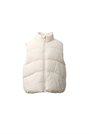 GILET DÉPERLANT UNI - Écru de Zara