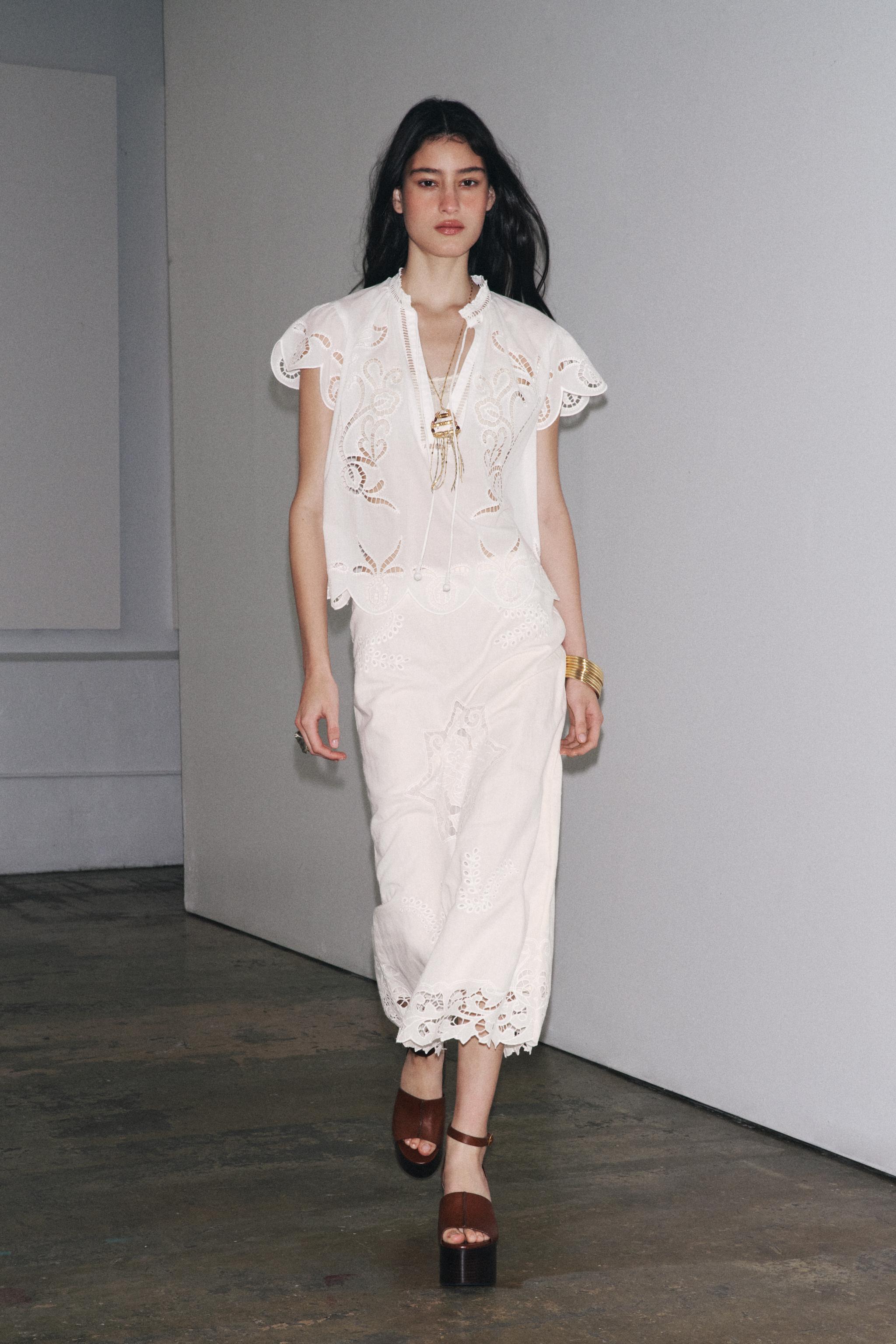 トップス unknown EMBROIDERED SHIRT ZW COLLECTION - White | ZARA South Africa