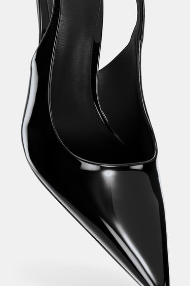 Zara METAL BUCKLE HEELS - Black - Image 0