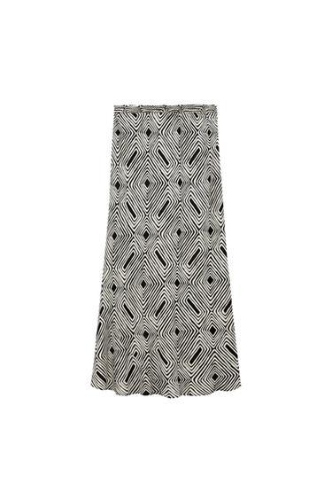 PRINTED MIDI SKIRT
