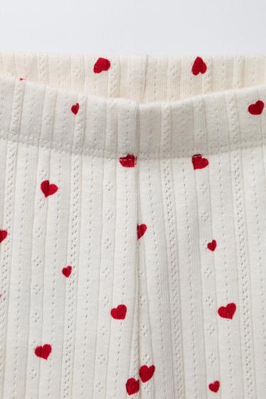 HEART PRINT BODYSUIT AND LEGGINGS SET - Ecru by Zara - Image 4