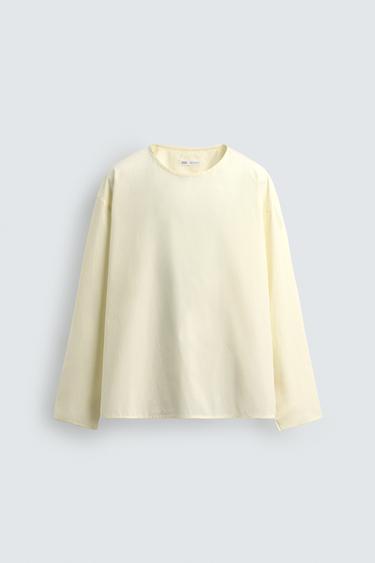 CAMISA RELAXED FIT POPELÍN  LIMITED EDITION - Blanco roto de Zara