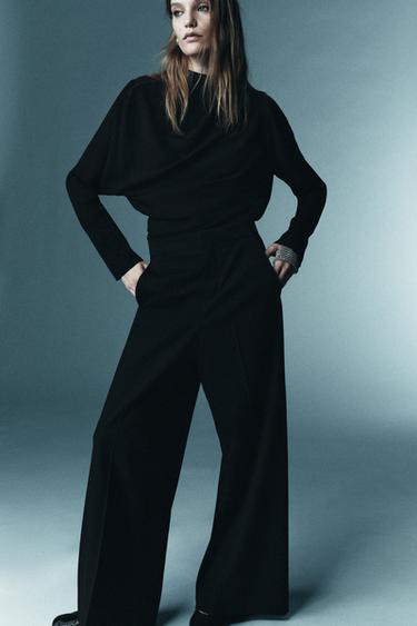 PANTALON PALAZZO ÉDITION LIMITÉE - Noir de Zara - Image 1