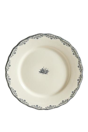PRATO RASO COM ESTAMPA POSICIONADA - Azul / Cinza da Zara