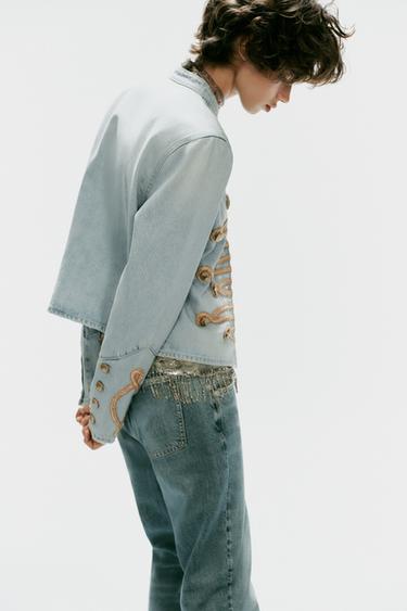 VESTE EN JEAN TRF À BOUTONS - Bleu clair de Zara - Image 5