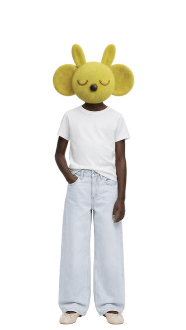 WIDE-LEG JEANS - Grey marl by Zara