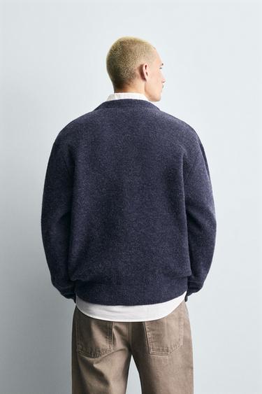 CARDIGAN EN MAILLE TEXTURÉE - Indigo de Zara - Image 2