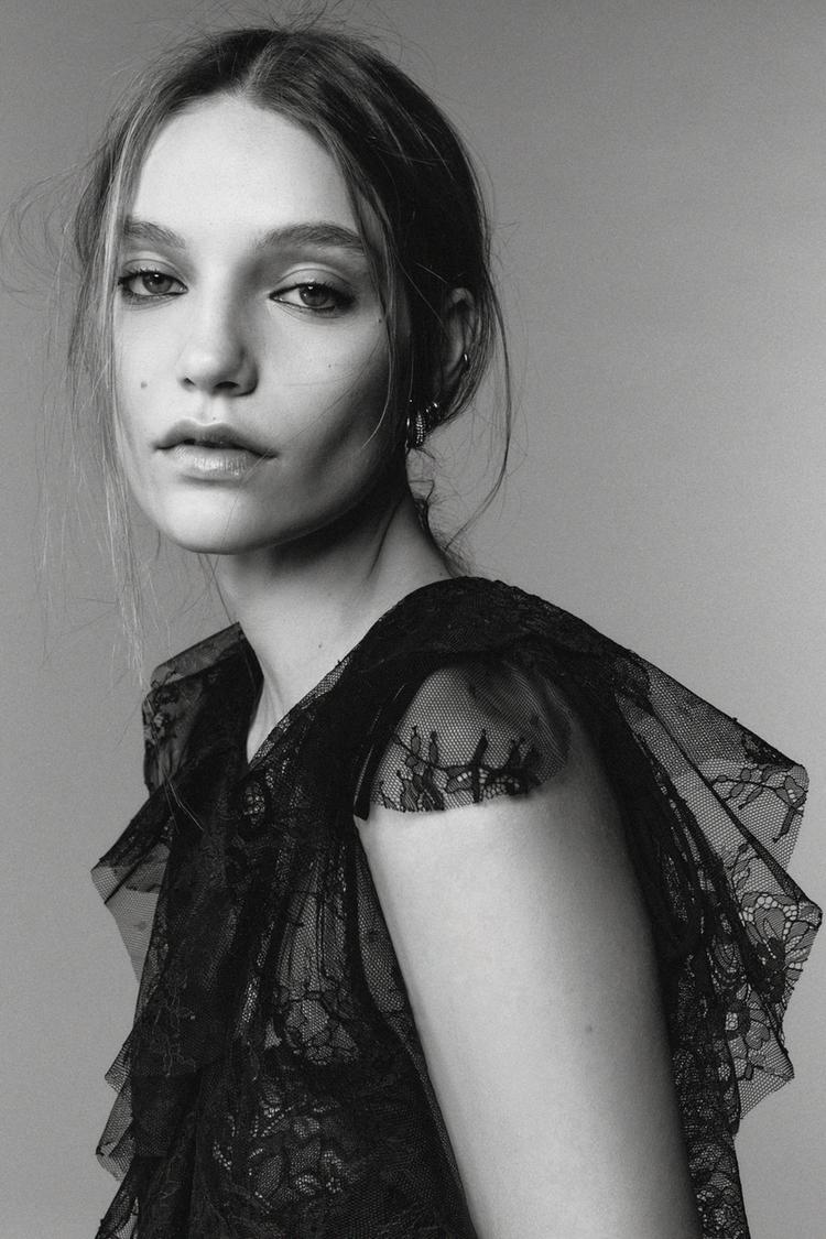 LIMITED EDITION LACE MIDI DRESS Black ZARA United States