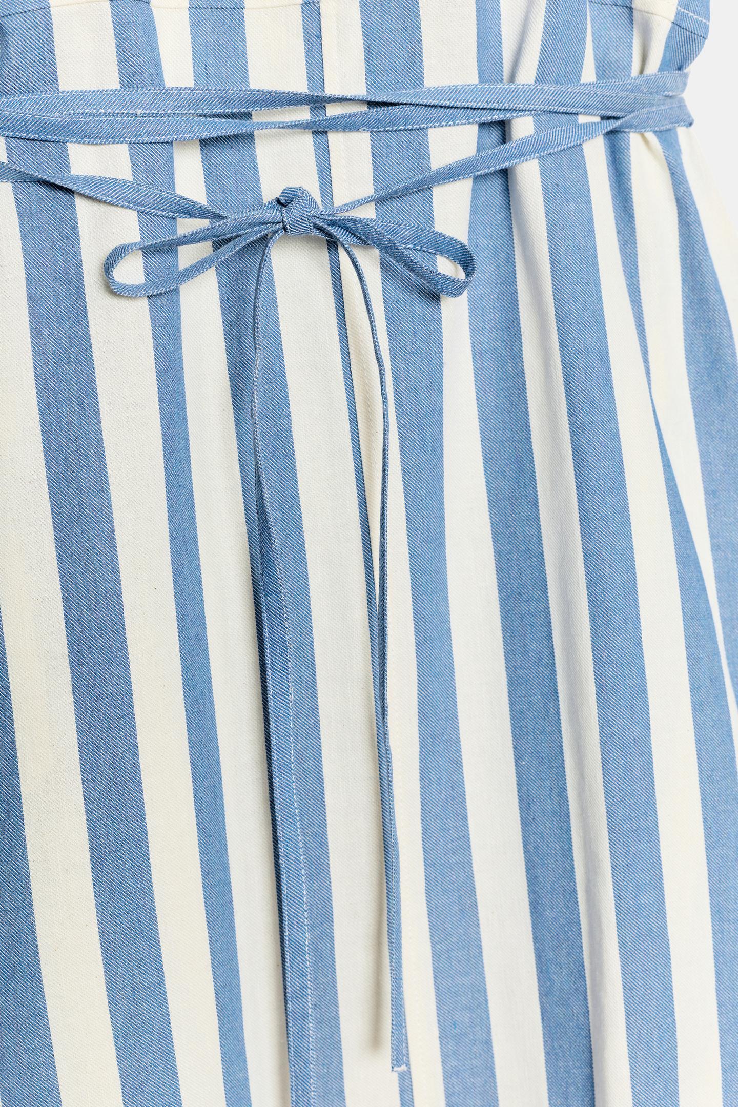 Женское платье Zara ZW Collection Striped MIDI, цвет: Синий / Белый — фото 7