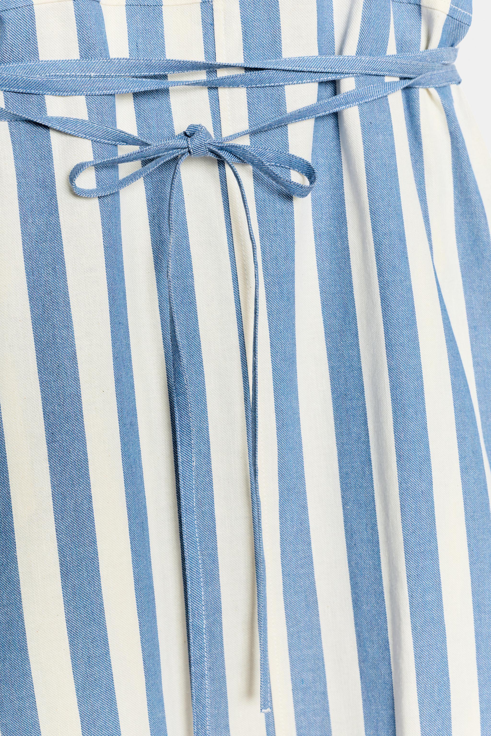 Женские платья Zara ZW COLLECTION STRIPED MIDI DRESS — фото 7