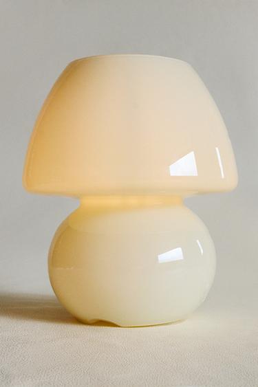 BORDLAMPE I GLAS - råhvid fra Zara