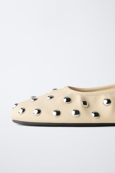 STUDDED BALLET FLATS -  by Zara - Image 5