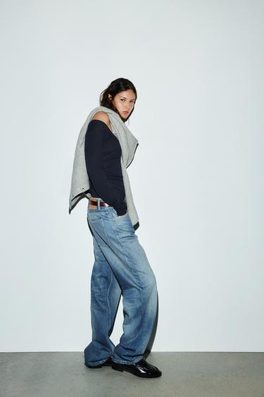JEAN TRF BAGGY TAPERED TAILLE BASSE - Bleu de Zara - Image 2