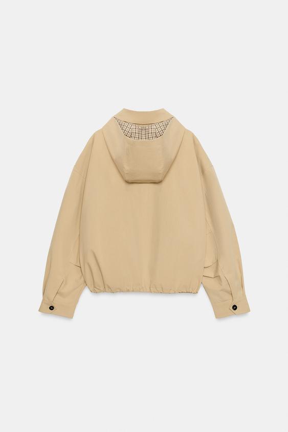 BLOUSON À CAPUCHE AMOVIBLE - Marron clair de Zara - Image 8