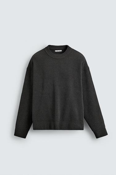 TEXTURED CHENILLE SWEATER - Grey by Zara