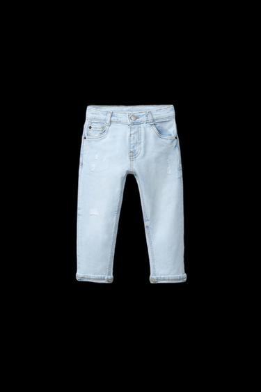 JEANS STRAIGHT COMFORT ROTOS - Azul claro de Zara