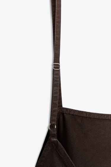 ROBE VOLUME PLIS - Marron clair de Zara - Image 7