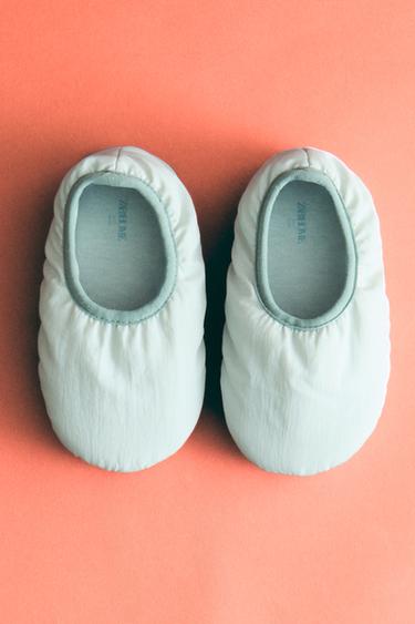 STOFFEN PANTOFFELS KINDEREN - Blauw van Zara