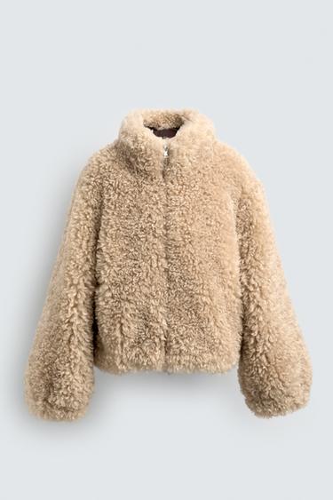 ÁO KHOÁC BOMBER HIỆU ỨNG LÔNG HARRY LAMBERT FOR ZARA X DISNEY - Màu vàng cát từ Zara - Hình ảnh 0
