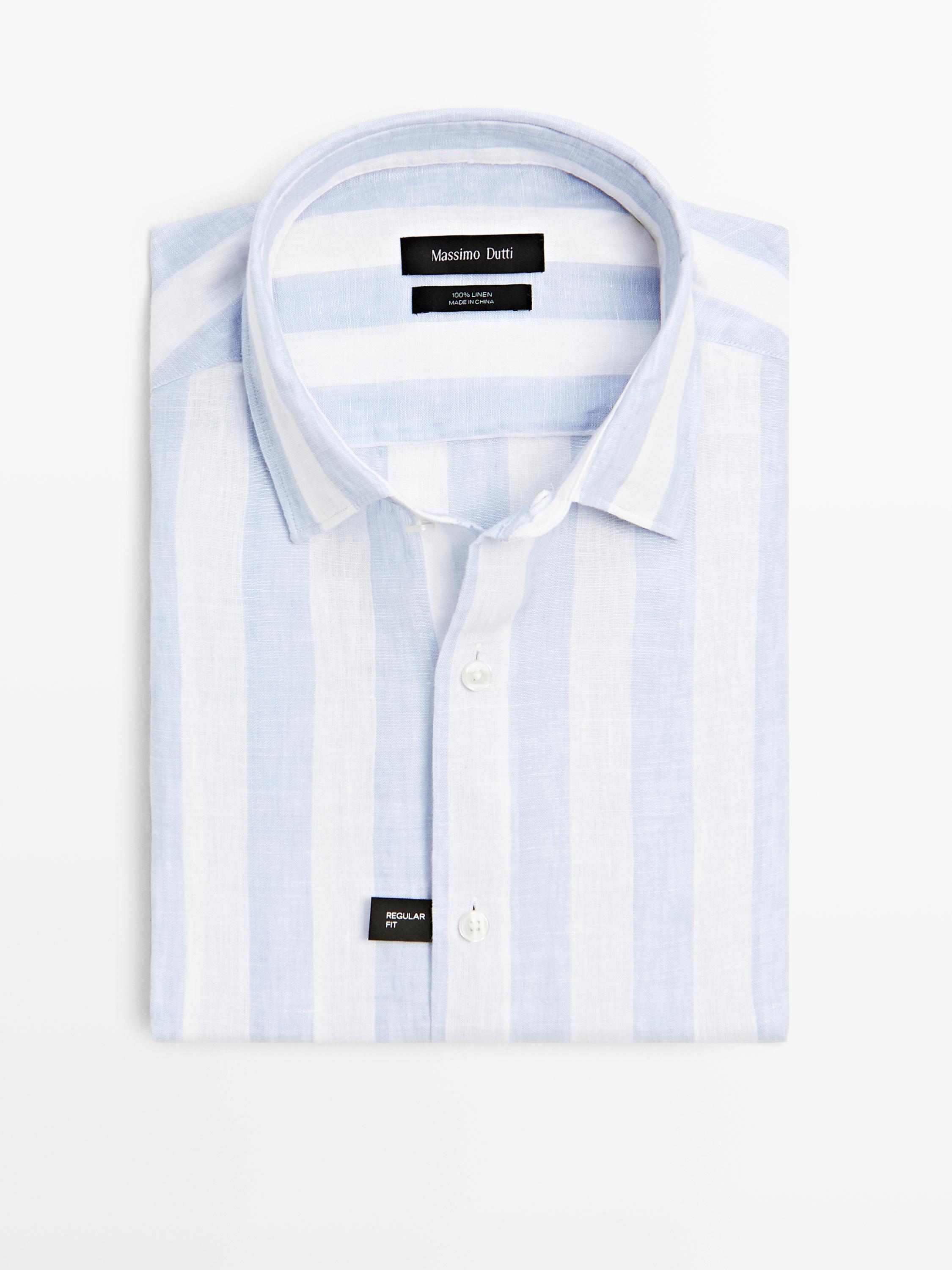 Regular fit wide stripe shirt