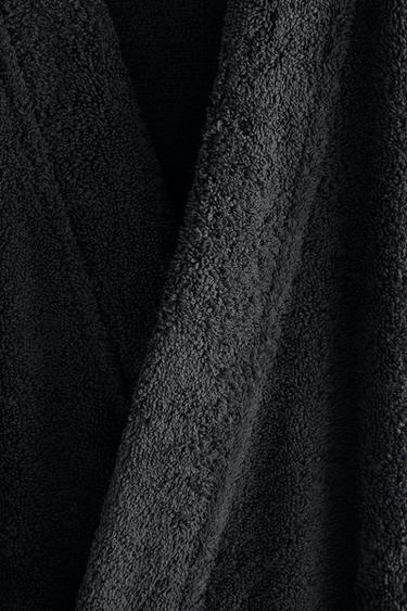 HIGH QUALITY COTTON BATHROBE (420 GXM²) - Anthracite grey by Zara