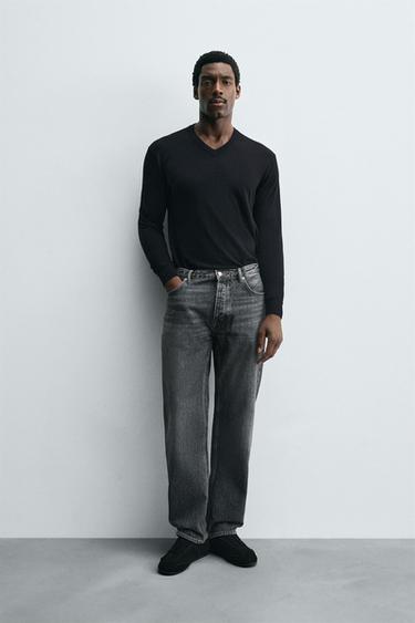 STRAIGHT FIT JEANS - Grey by Zara