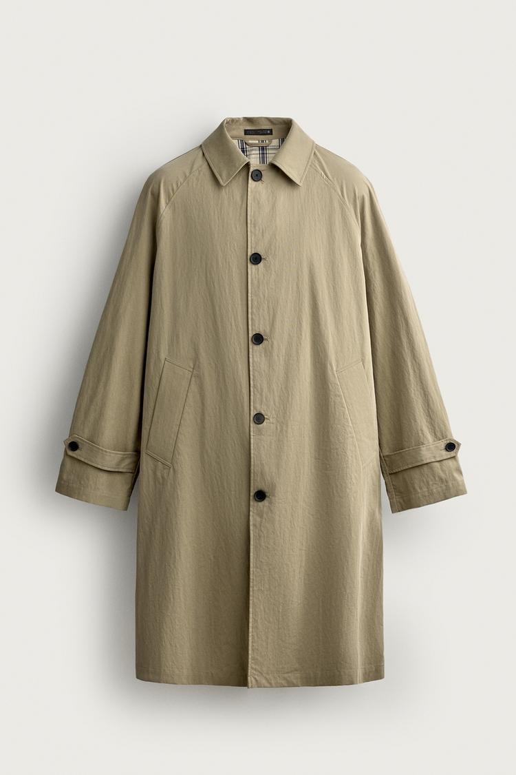Gabardina relaxed fit contraste