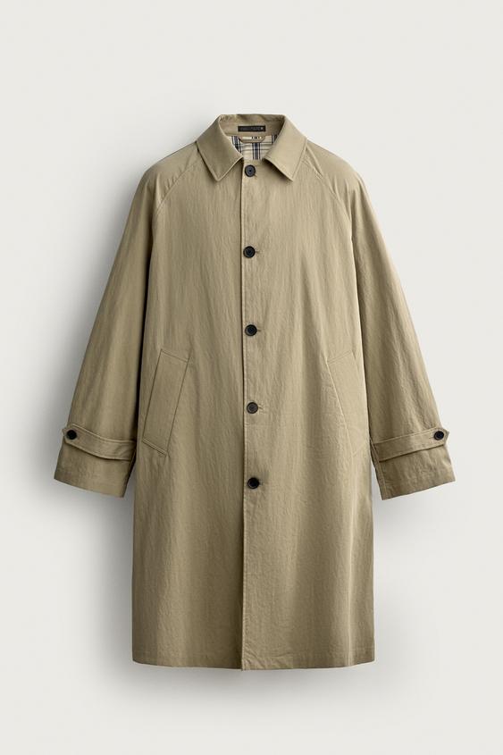 GABARDINE RELAXED FIT CONTRASTÉE - Beige de Zara - Image 6