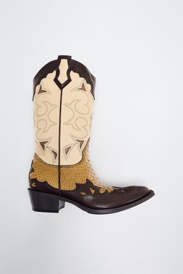 BOTTES COW-BOY COMBINÉES - Multicolore de Zara