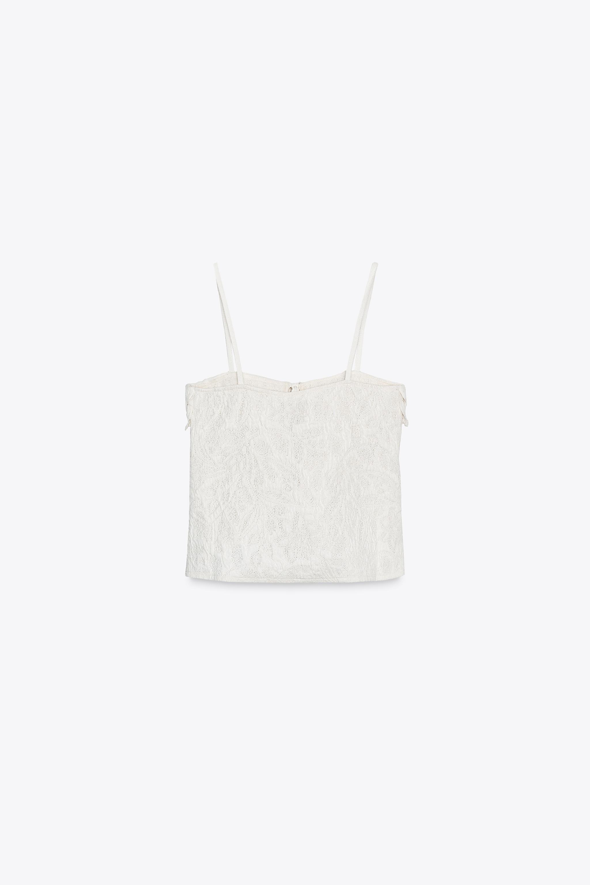 JACQUARD KNIT TOP - Ecru | ZARA United States