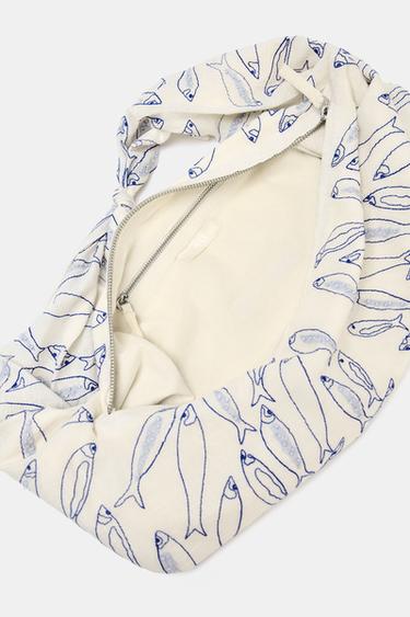 DRAWSTRING BOW BAG - Ecru by Zara - Image 5