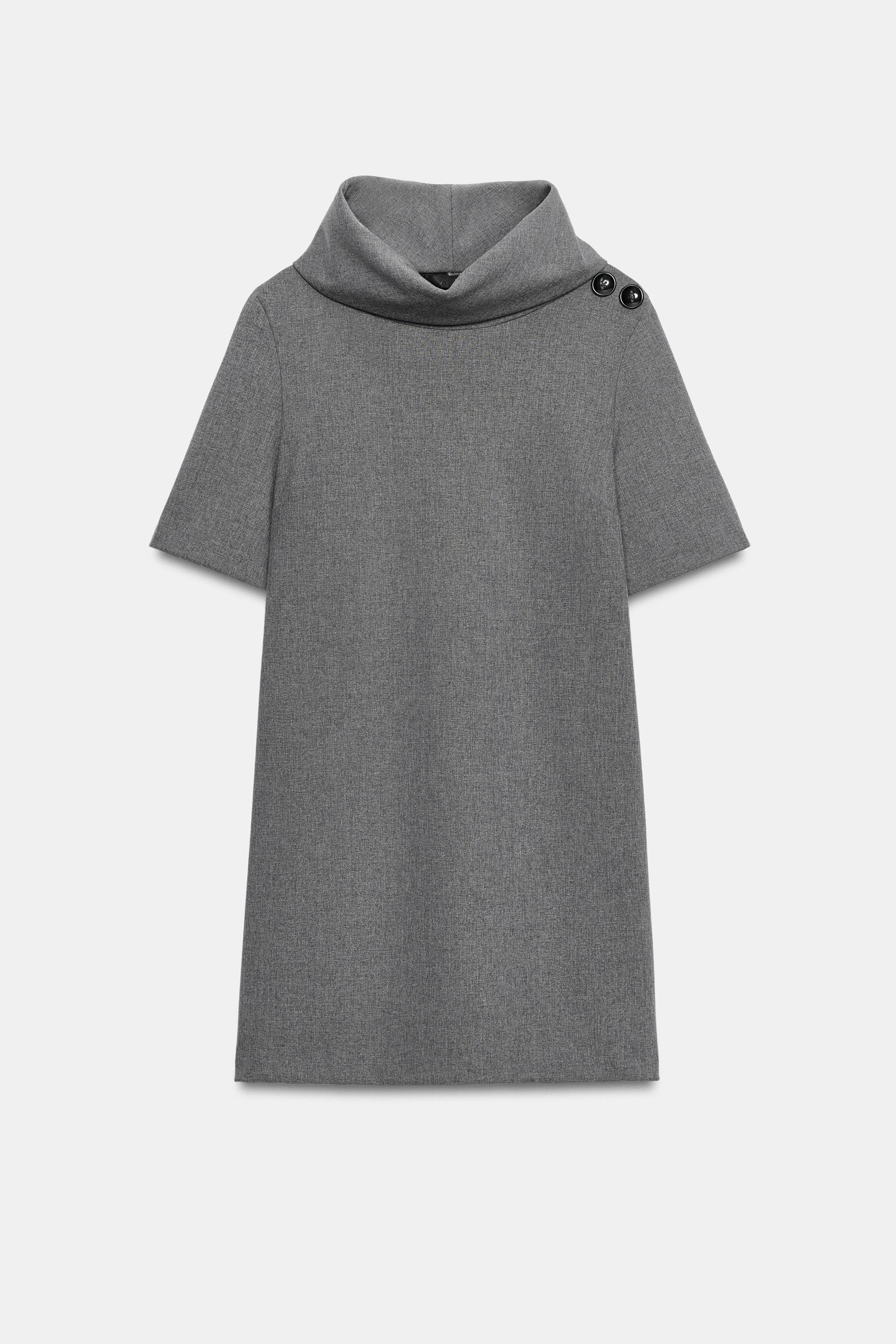 HIGH-NECK MINI DRESS