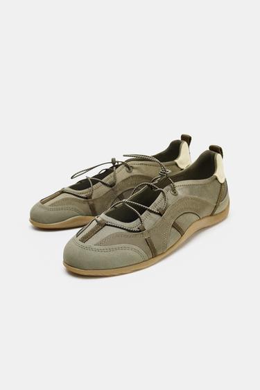 BALLERINES SPORT ÉLASTIQUES - Vert de Zara - Image 2