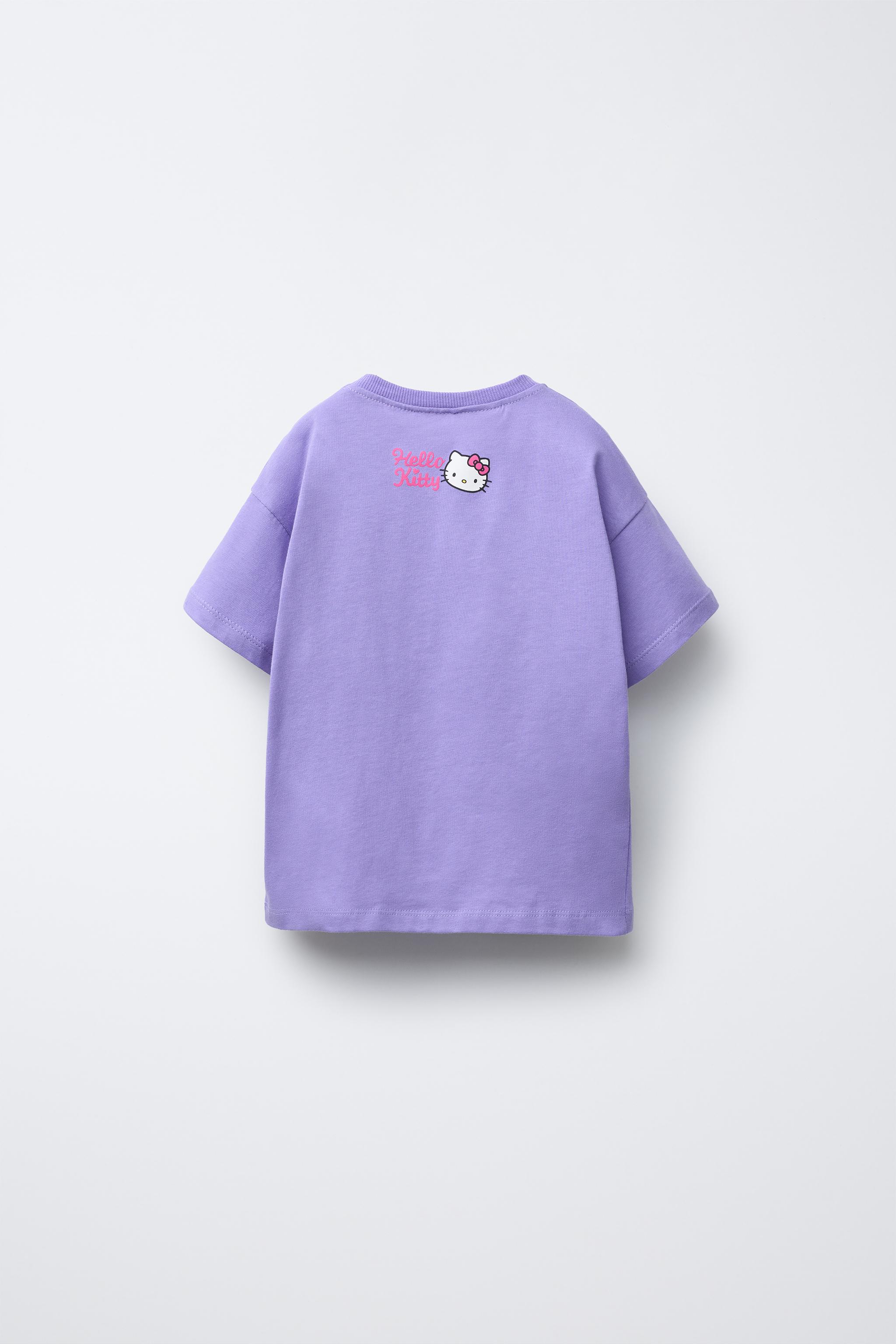 ハローキティ© ストライプ柄Tシャツ - リラ | ZARA Japan / 日本