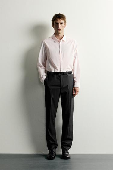 CAMISA REGULAR FIT FLUIDA - Rosa claro de Zara - Imagen 0