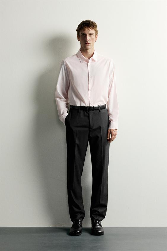 FLUID REGULAR FIT SHIRT - Light pink by Zara - Image 0