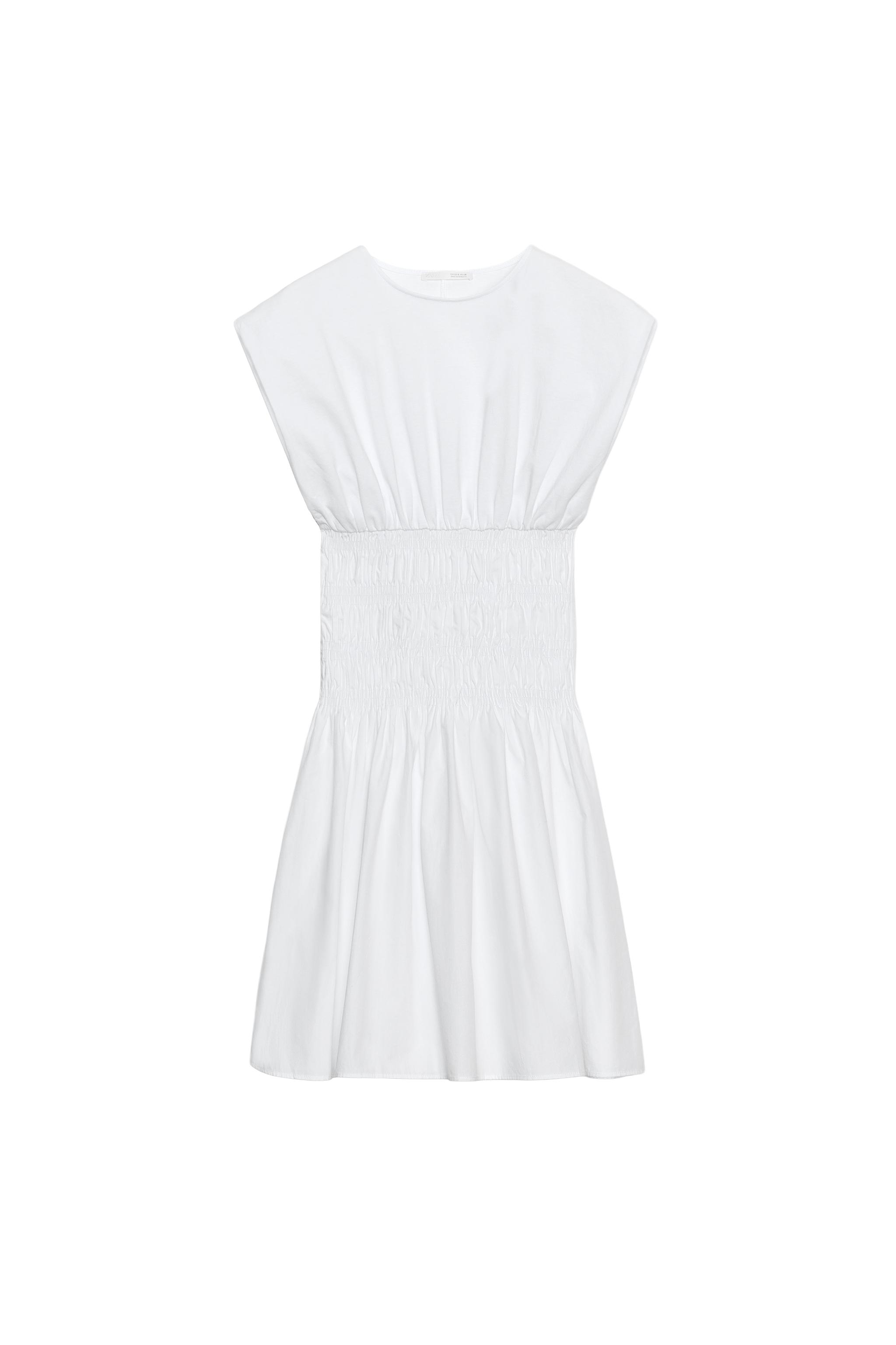 minimalistic wedding dresses Sheer bishop sleeves satin wedding dress 2 US / Off White
