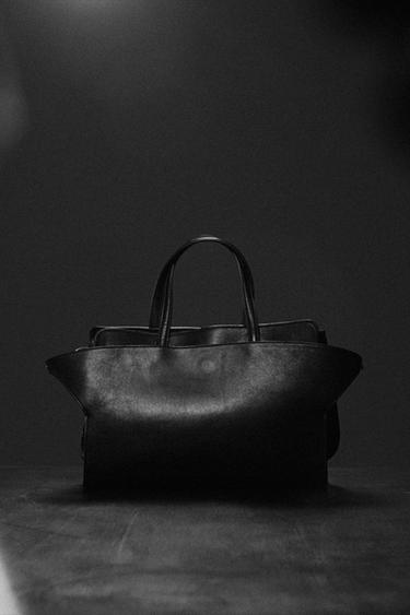 BOLSA PIEL CITY LIMITED EDITION - Chocolate de Zara