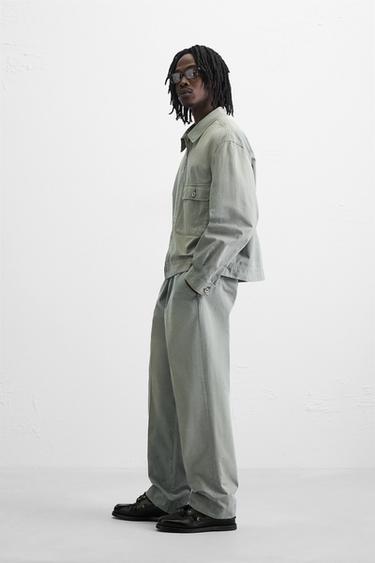VINTAGE-EFFECT PRINT WASHED JACKET - Grey by Zara - Image 3