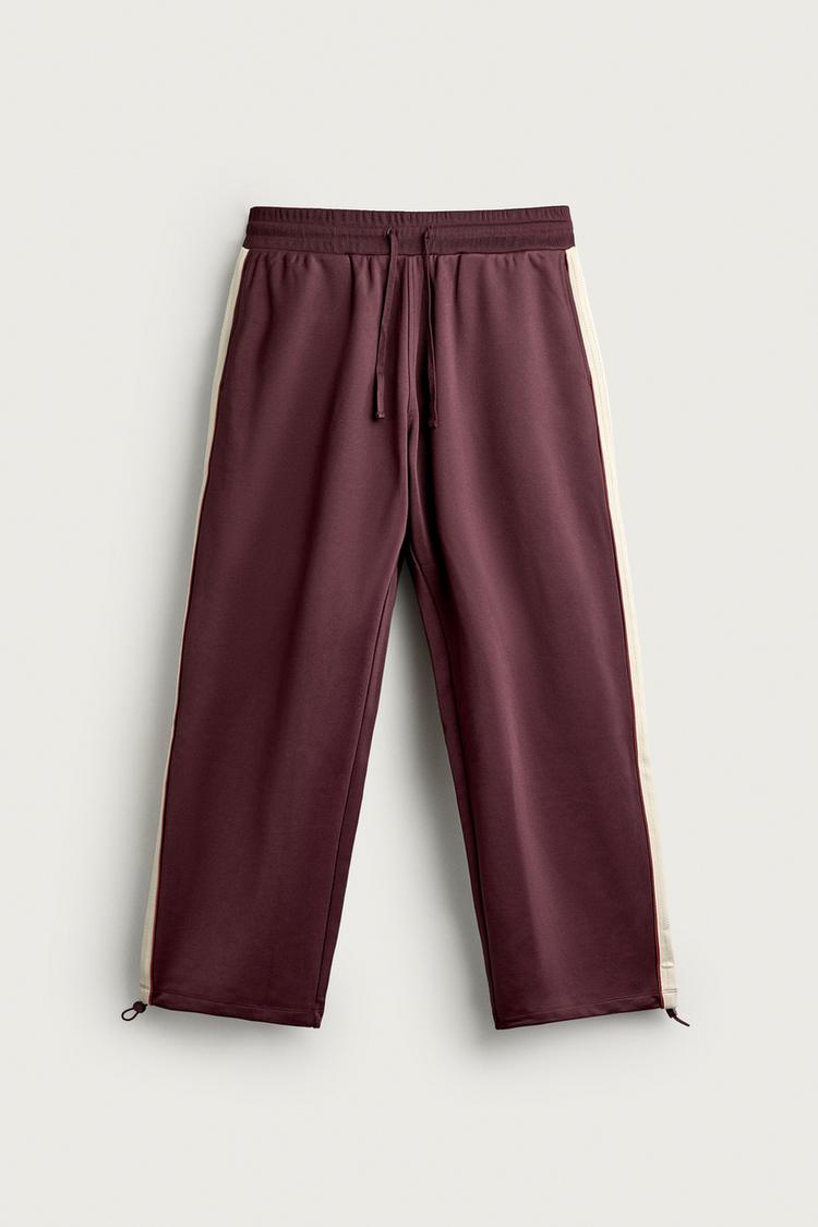 Pantalon chandal retro banda contraste