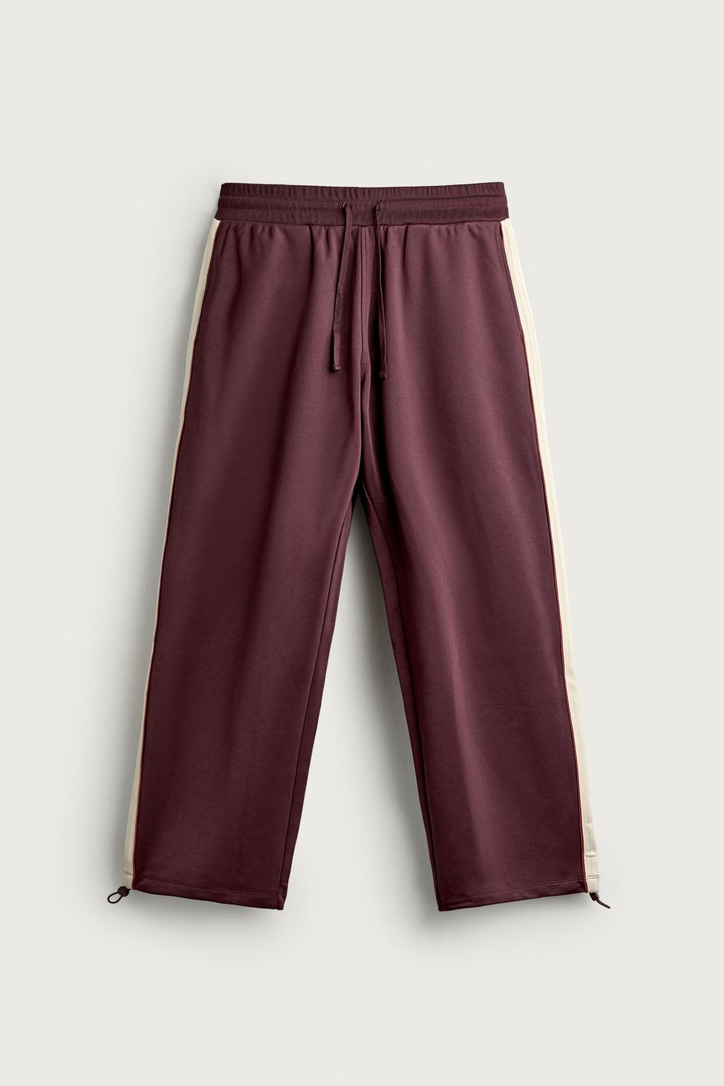 RETRO TRACKSUIT TROUSERS WITH CONTRAST STRIPES