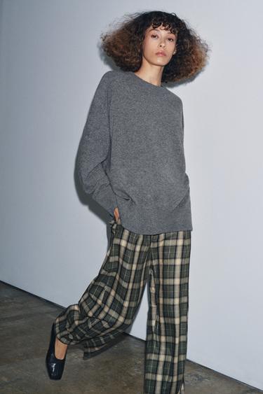 100% WOOL OVERSIZE JUMPER - Grey by Zara