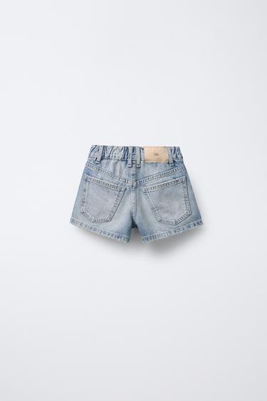 SHORT EN DENIM STRASS - Bleu clair de Zara - Image 1