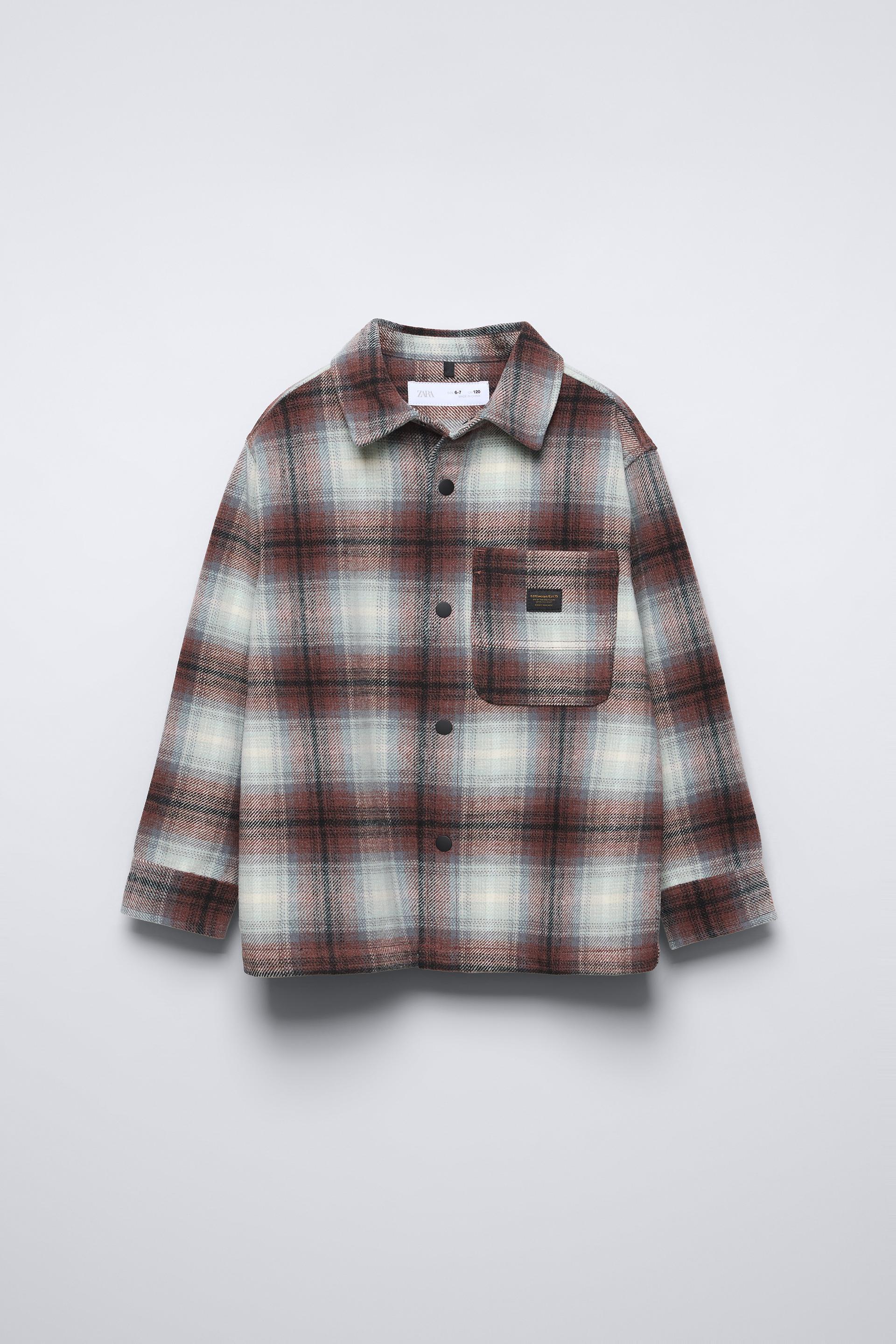 Flannel jacket zara best sale