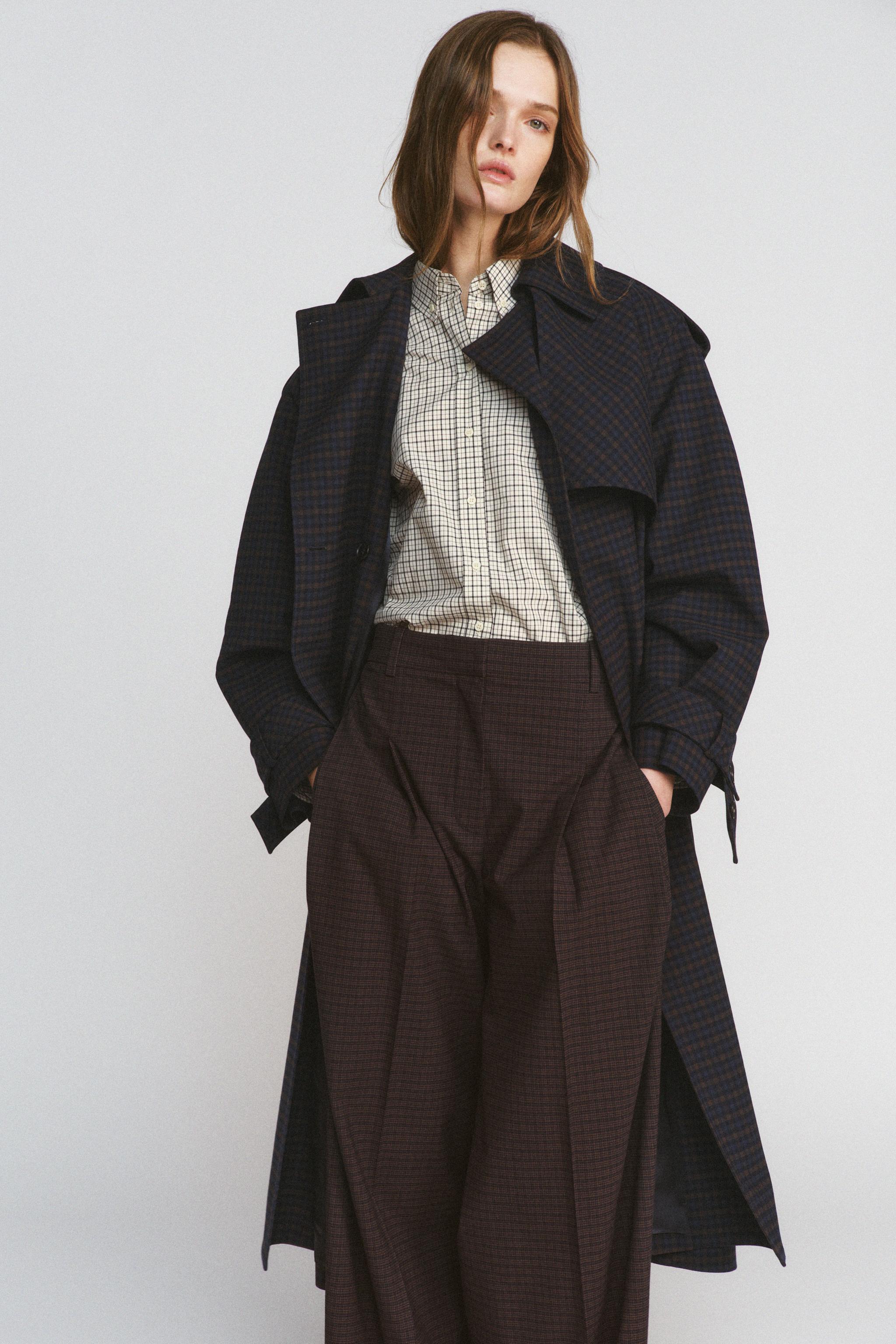 PLAID TRENCH COAT ZW COLLECTION LIMITED EDITION